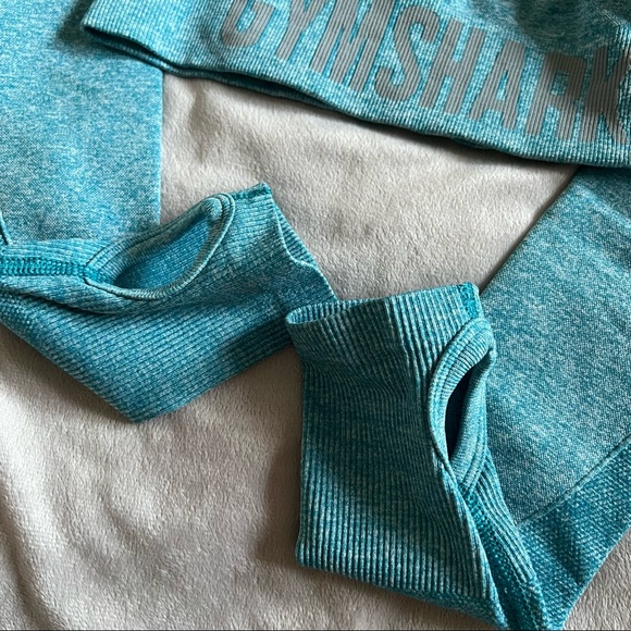 Gymshark Flex Blue Long Sleeve Crop Top - Picture 8 of 12